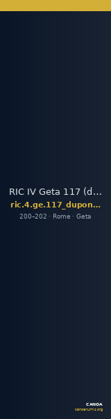 RIC IV Geta 117 (dupondius) — CANOA