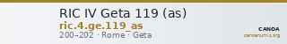 RIC IV Geta 119 (as) — CANOA