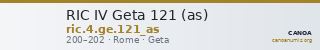 RIC IV Geta 121 (as) — CANOA