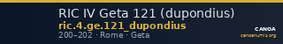 RIC IV Geta 121 (dupondius) — CANOA