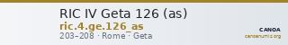 RIC IV Geta 126 (as) — CANOA
