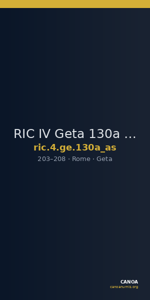 RIC IV Geta 130a (as) — CANOA