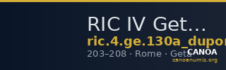 RIC IV Geta 130a (dupondius) — CANOA