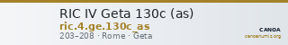 RIC IV Geta 130c (as) — CANOA