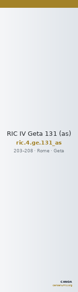 RIC IV Geta 131 (as) — CANOA