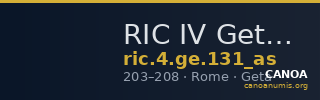 RIC IV Geta 131 (as) — CANOA