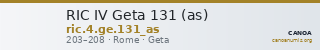 RIC IV Geta 131 (as) — CANOA