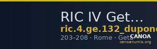 RIC IV Geta 132 (dupondius) — CANOA