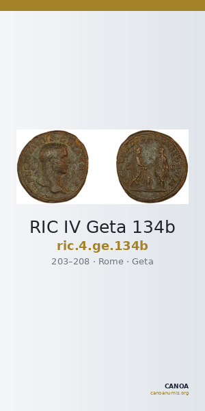 RIC IV Geta 134b — CANOA