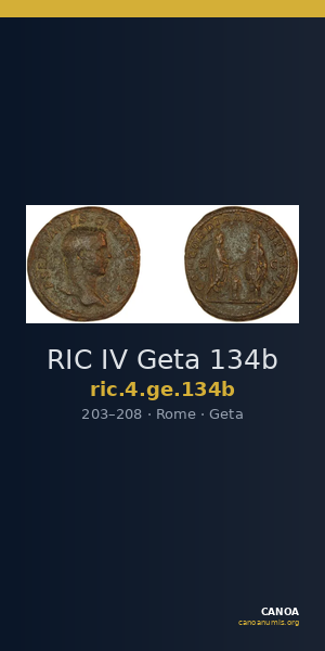 RIC IV Geta 134b — CANOA