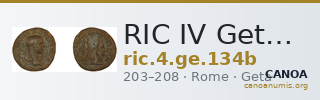 RIC IV Geta 134b — CANOA