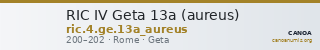 RIC IV Geta 13a (aureus) — CANOA