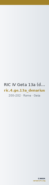 RIC IV Geta 13a (denarius) — CANOA