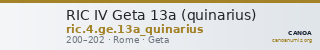 RIC IV Geta 13a (quinarius) — CANOA