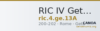 RIC IV Geta 13A — CANOA