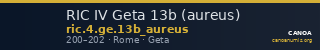 RIC IV Geta 13b (aureus) — CANOA