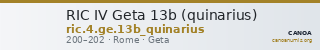 RIC IV Geta 13b (quinarius) — CANOA