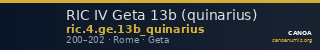 RIC IV Geta 13b (quinarius) — CANOA