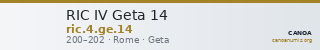RIC IV Geta 14 — CANOA