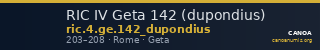 RIC IV Geta 142 (dupondius) — CANOA