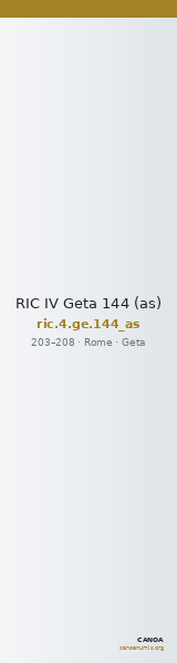 RIC IV Geta 144 (as) — CANOA