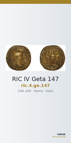 RIC IV Geta 147 — CANOA