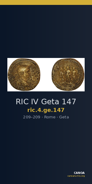 RIC IV Geta 147 — CANOA