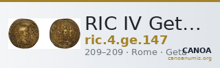 RIC IV Geta 147 — CANOA