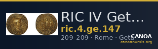 RIC IV Geta 147 — CANOA