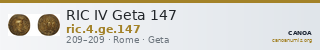 RIC IV Geta 147 — CANOA