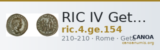 RIC IV Geta 154 — CANOA