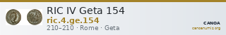RIC IV Geta 154 — CANOA