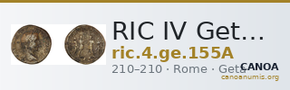 RIC IV Geta 155A — CANOA