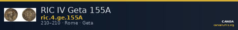 RIC IV Geta 155A — CANOA