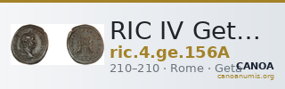RIC IV Geta 156A — CANOA