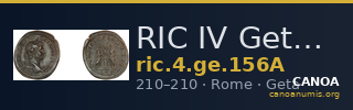 RIC IV Geta 156A — CANOA