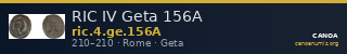 RIC IV Geta 156A — CANOA