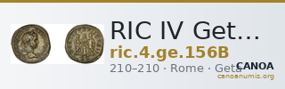 RIC IV Geta 156B — CANOA