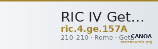 RIC IV Geta 157A — CANOA