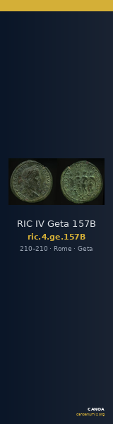 RIC IV Geta 157B — CANOA