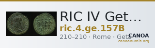 RIC IV Geta 157B — CANOA