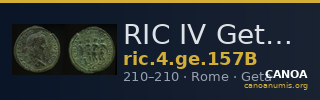 RIC IV Geta 157B — CANOA