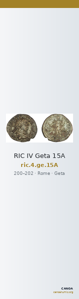 RIC IV Geta 15A — CANOA