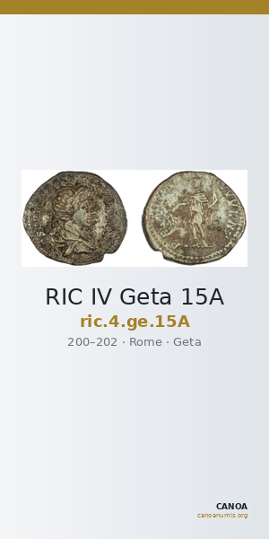RIC IV Geta 15A — CANOA