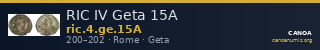 RIC IV Geta 15A — CANOA