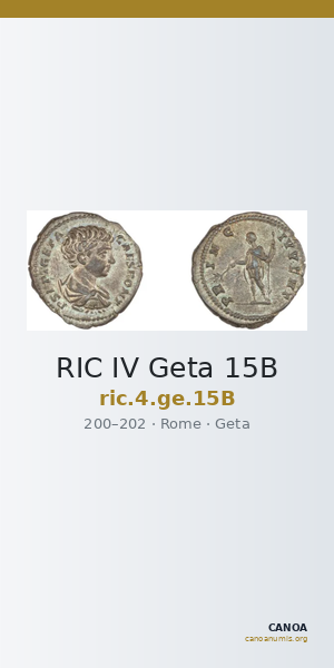 RIC IV Geta 15B — CANOA