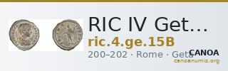 RIC IV Geta 15B — CANOA