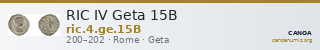 RIC IV Geta 15B — CANOA
