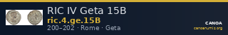 RIC IV Geta 15B — CANOA