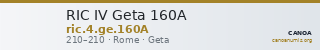 RIC IV Geta 160A — CANOA